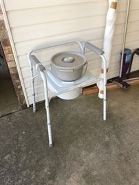 Potty chair with extra container