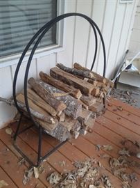 Hoop Style Firewood Log Rack Holder