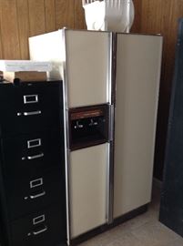  One of 3 File  Cabinets  and Refrigerator