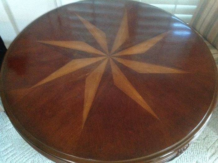 View from the top of a beautiful Pedestal Round Table.