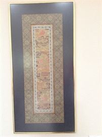 Framed Silk Fabric.  Beautiful!  