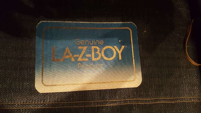 La-Z-Boy hide a bed label.