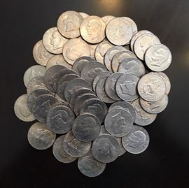 Over 50 Eisenhower Dollar Coins 