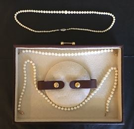 Genuine Cultured Pearl Necklace & Bracelet Set, Plus Another Pearl Necklace 