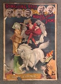 Old Ringling Bros Brothers Elena Circus Poster (Horse)