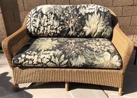 Wicker Patio Settee