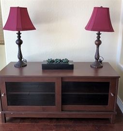 Media Cabinet, Table Lamps