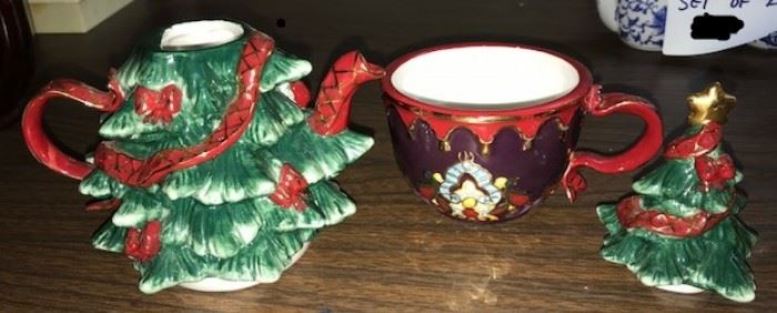 Waterford Christmas Tree Tea Set
