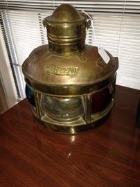 Copper and brass "Masthead" antique ship light