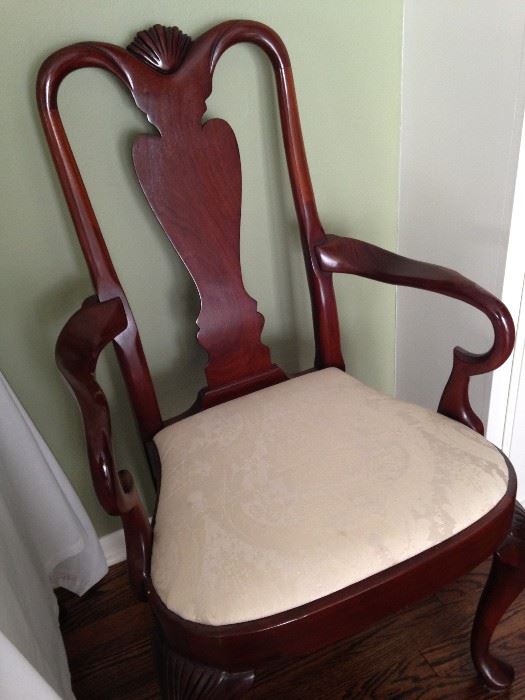 One of the two arm chairs