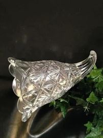 Pressed glass "horn of plenty"