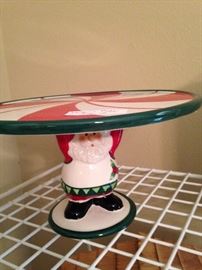 Darling Santa small cake plate