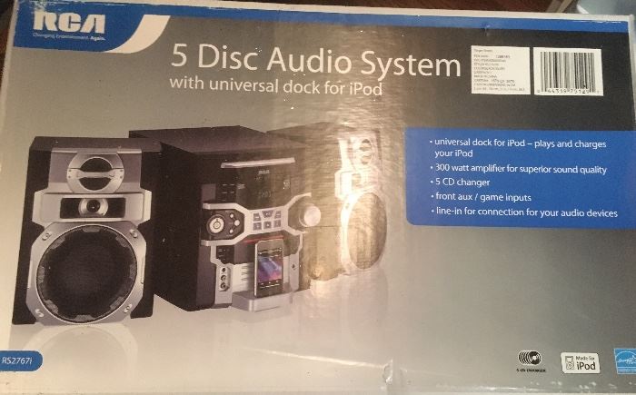Large RCA AUDIO DISC STEREO SYSTEM, unopened.