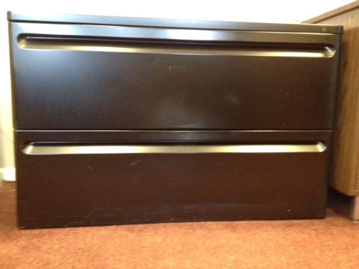 2 drawer black file 41w x 18d x 25h