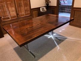 Rosewood and Chrome Milo Baughman Table