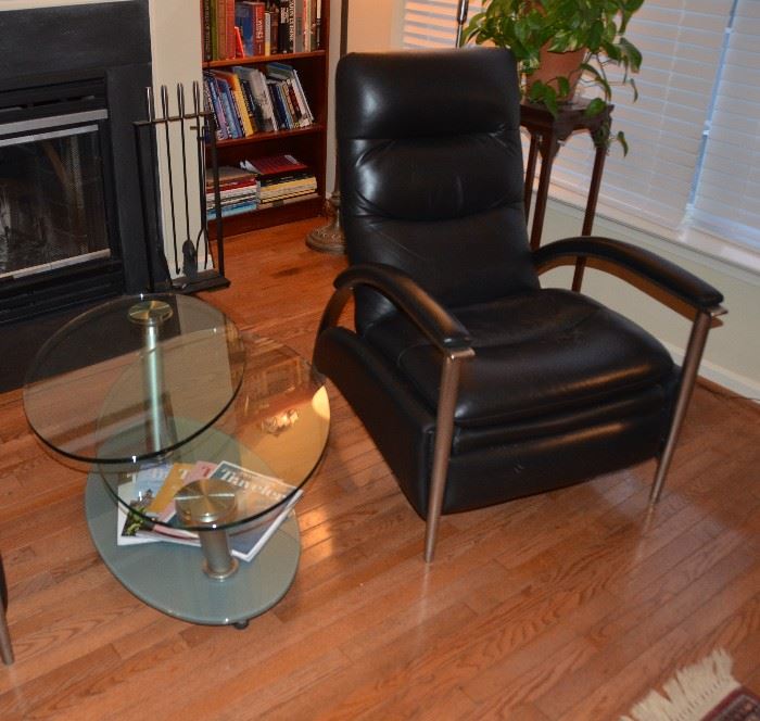 Ethan Allen Recliner ( one of a pair) and articulating table from Theodore's