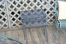 Set of three nesting tables, likely Salterini