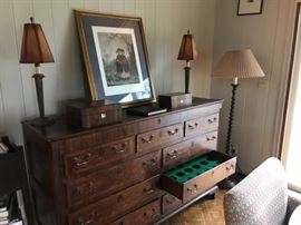 Top opening storage cabinet, mid 19th century ( top three drawers do not open.The top of the cabinet opens to reveal storage. Great piece