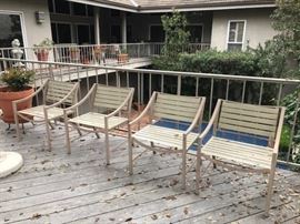 Brown Jordan- 12 chairs,2 chaises, 2 ottomans - Regent II designed by Hal Bradley. Rare and hard to find set.