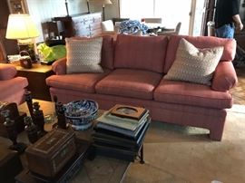 Matching custom sofas and large coffee table