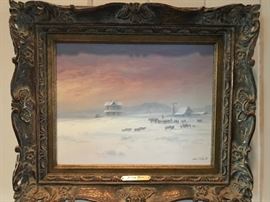 " Evening Chores " By Carl J. Smith - oil painting