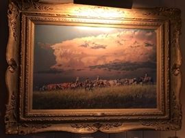 Artist David Saunders oil pastel " After the Rain" 1984