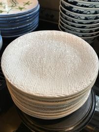 Ed Langbein " Burlap" dishes 11 ( salad or sandwich size)