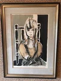 Artist Francois Gilot " Le Petite Fille" signed and numbered lithograph