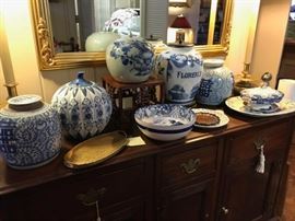 Blue and white porcelain collection