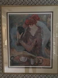 Lithograph signed Barbara A. Wood