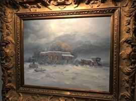 Artist Carl J. Smith oil painting " Cloudy Day at Arroyo Seco"