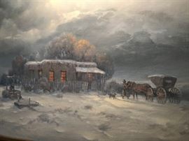 Close up of " Cloudy Day at Arroyo Seco " by Carl Smith