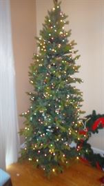 Thin 6 Ft Pre- lit Christmas Tree