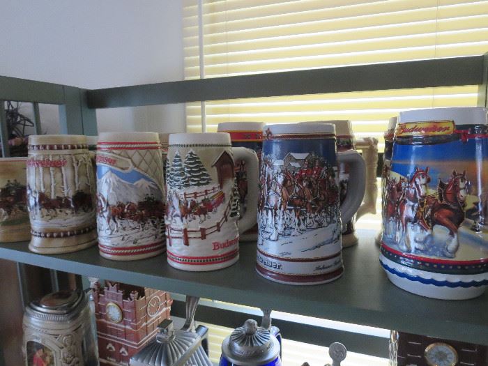 Bud Yearly Holiday Steins