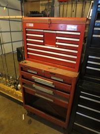 Red Craftsman Tool Box Chest on Chest 