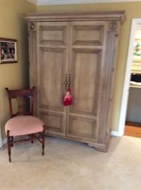 French Country Armoire , with Built In Computer Desk  Edwin Pepper Interiors
(chair is not for sale)