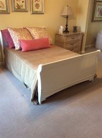 White Sleigh Bed