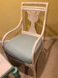  White Wheatsheaf  Rattan Chair (detail photo)