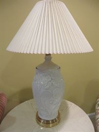 French Tulips Porcelain Lamp by Paul Hanson 