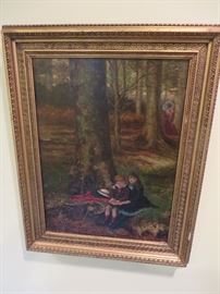 Decorative Import Painting of what appears to be late 19th / early 20th Century by European Painter.  Canvas is marked London