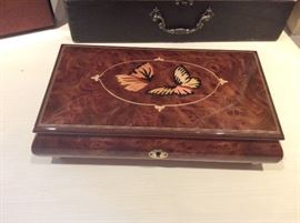 Inlaid Wooden Italian Jewelry Music Box