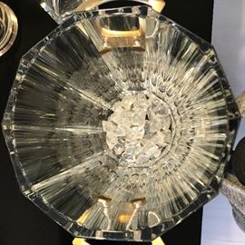 Beautiful Baccarat crystal:  inside view of ice bucket