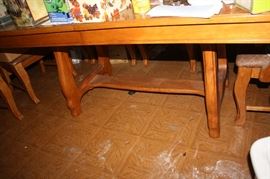 Bottom of solid wood table that seats 10