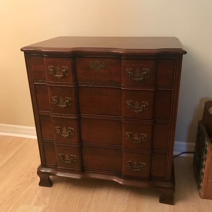 There are 2 of these antique mahogany chests.