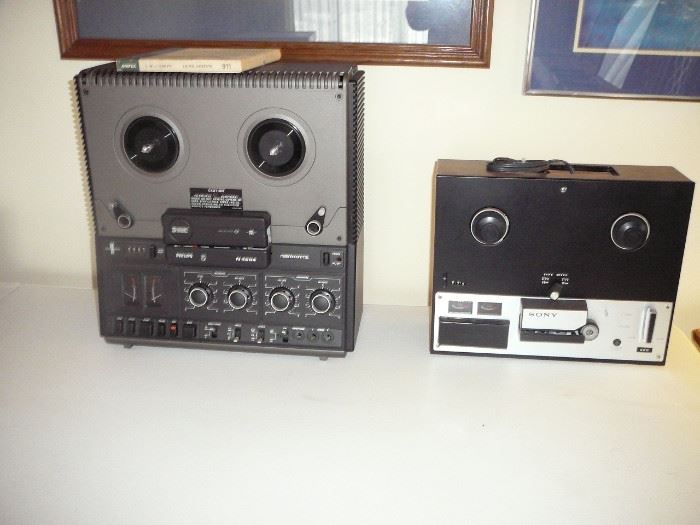 Phillips Reel to reel recorder - Sony Reel to Reel recorder