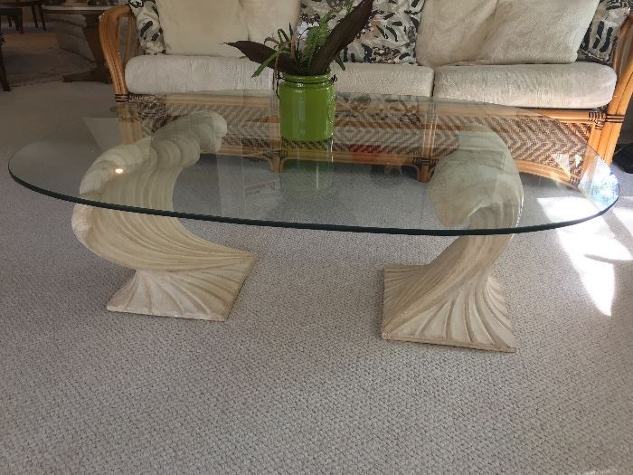 Cresting waves coffee table