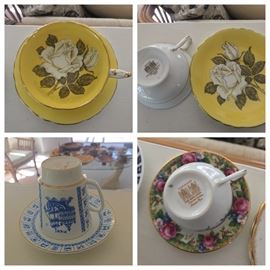  RARE Paragon Yellow Rose tea cup and saucer, Lomonosov demitasse cup, Paragon, Sweet Pea