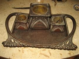Art Deco inkwell set
