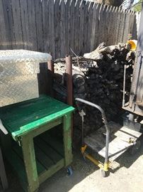 firewood, utility cart
