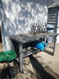 workbench table, steel